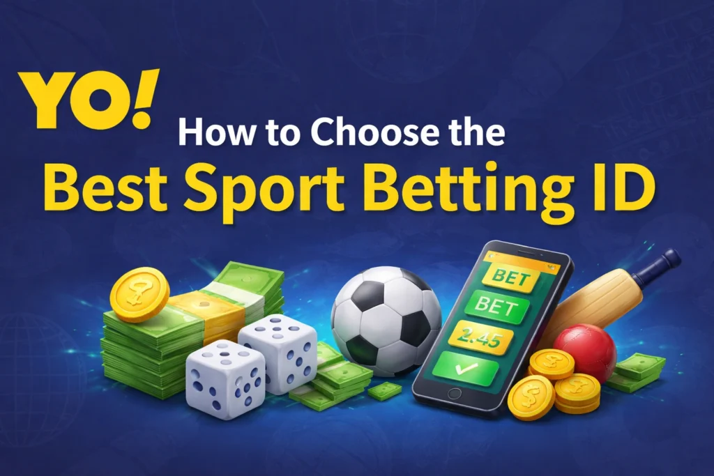 How to choose the Best Sport Betting ID guide with YO logo and sports betting banner