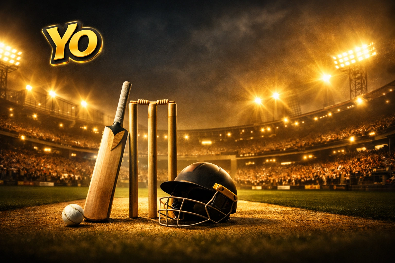 Yo Book Cricket Betting passion meets smart betting stadium banner with logo