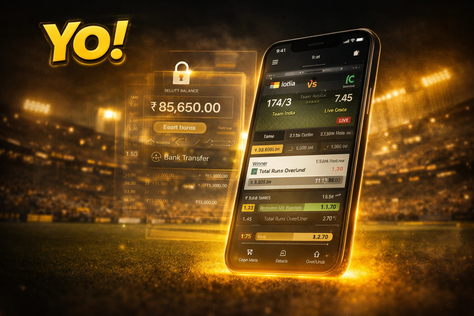 Why choose Yo Book for cricket betting live odds secure wallet banner