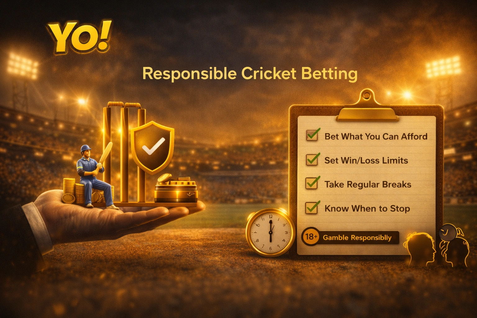 Yo Book responsible cricket betting safe gaming guidelines banner