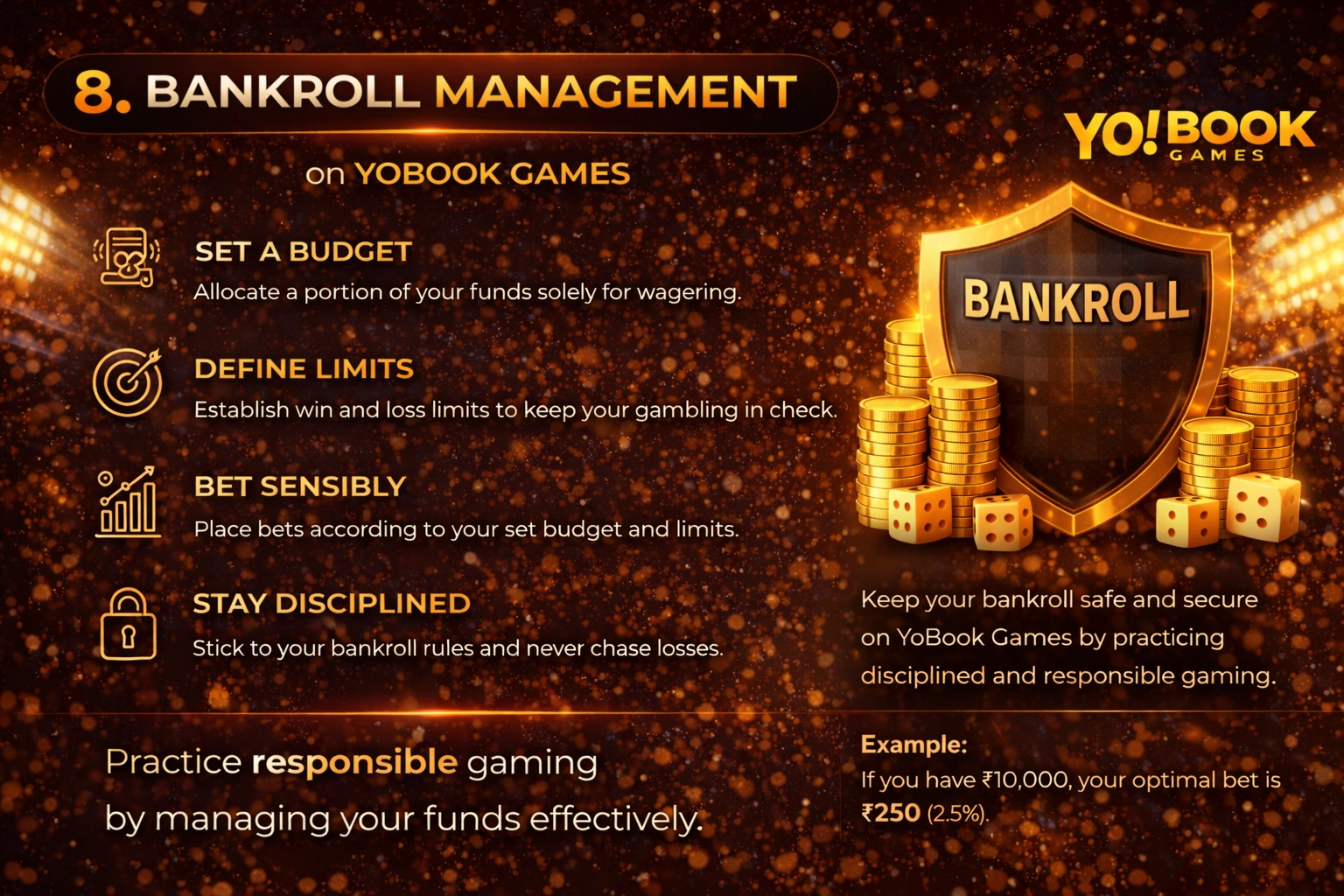 Bankroll management guide on YoBook Games