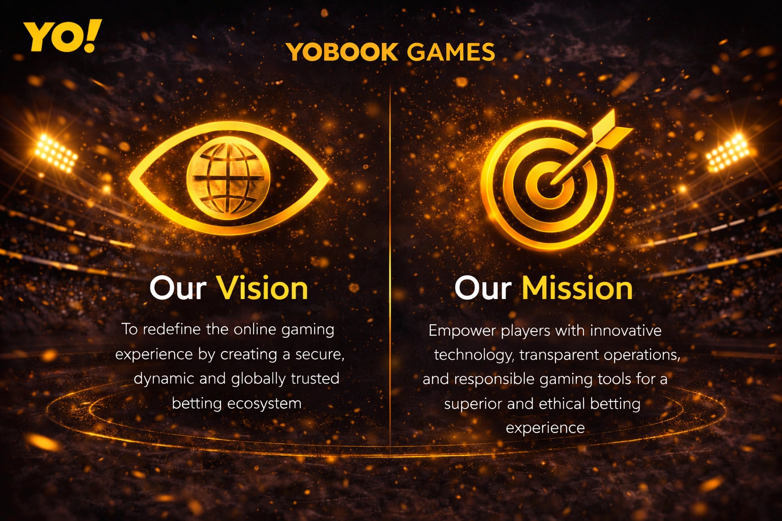 YoBook Games Our Vision Our Mission secure betting ecosystem banner