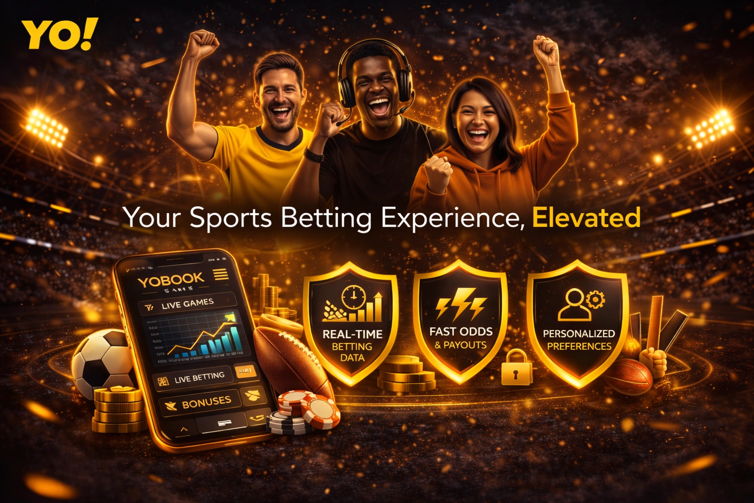 YoBook Games sports betting experience elevated secure ID banner