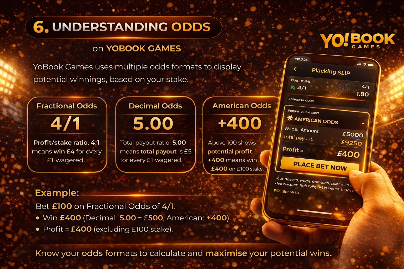 Understanding betting odds on YoBook Games