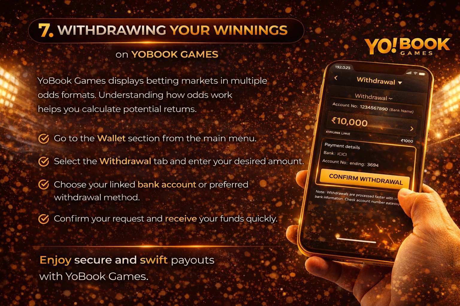 Withdrawing winnings from YoBook Games wallet