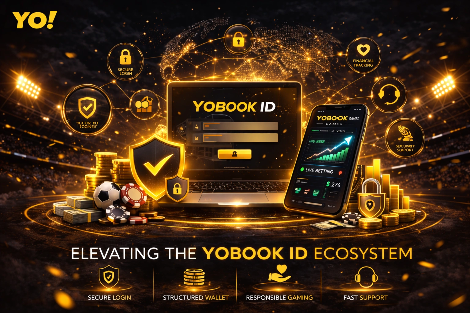 YoBook Games YoBook ID ecosystem secure login wallet support banner